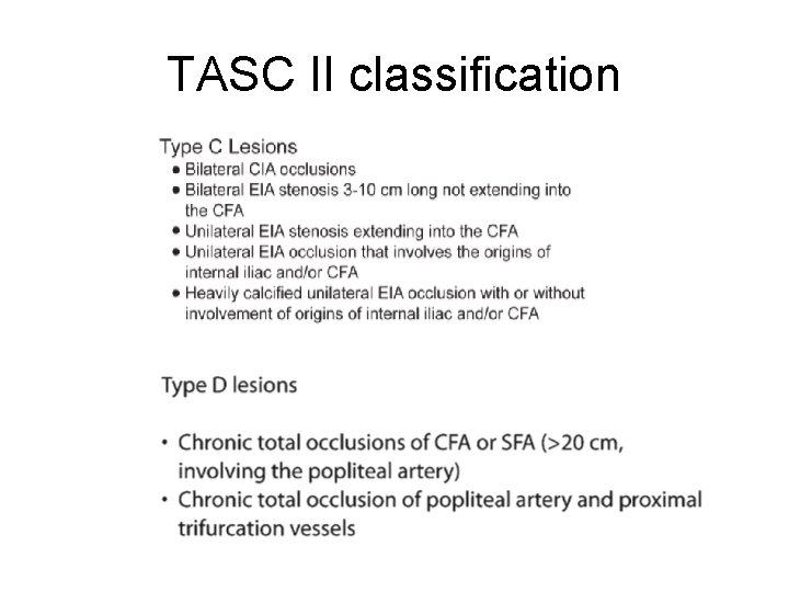 TASC II classification 