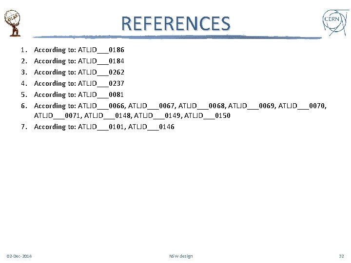 REFERENCES 1. 2. 3. 4. 5. 6. According to: ATLJD___0186 According to: ATLJD___0184 According
