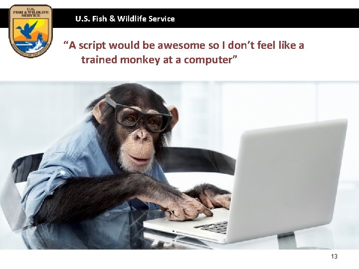 U. S. Fish & Wildlife Service “A script would be awesome so I don’t