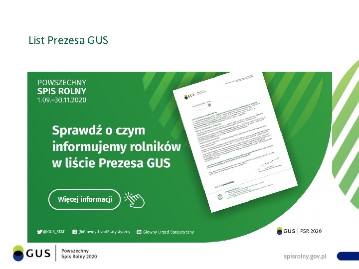 List Prezesa GUS 