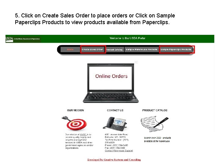 5. Click on Create Sales Order to place orders or Click on Sample Paperclips
