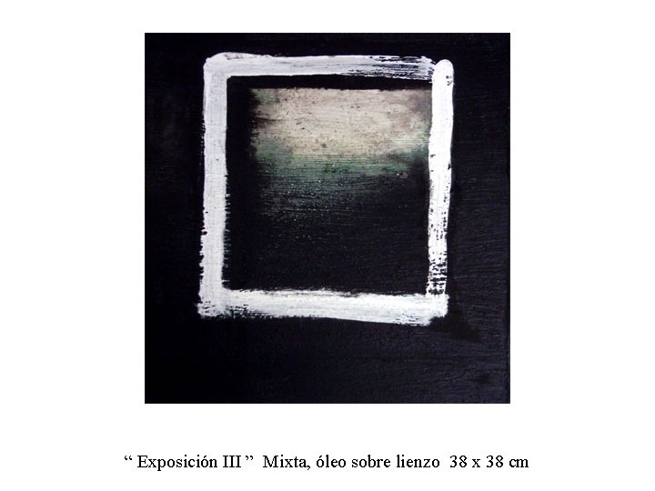“ Exposición III ” Mixta, óleo sobre lienzo 38 x 38 cm 