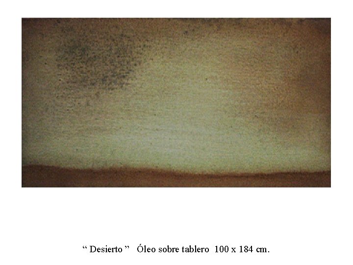 “ Desierto ” Óleo sobre tablero 100 x 184 cm. 