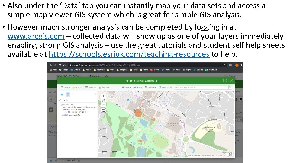  • Also under the ‘Data’ tab you can instantly map your data sets