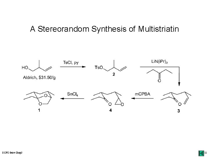 A Stereorandom Synthesis of Multistriatin OCFC-Intro-Chap 2 11 