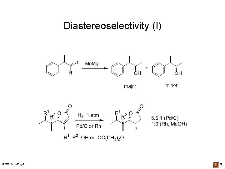 Diastereoselectivity (I) major OCFC-Intro-Chap 2 minor 19 