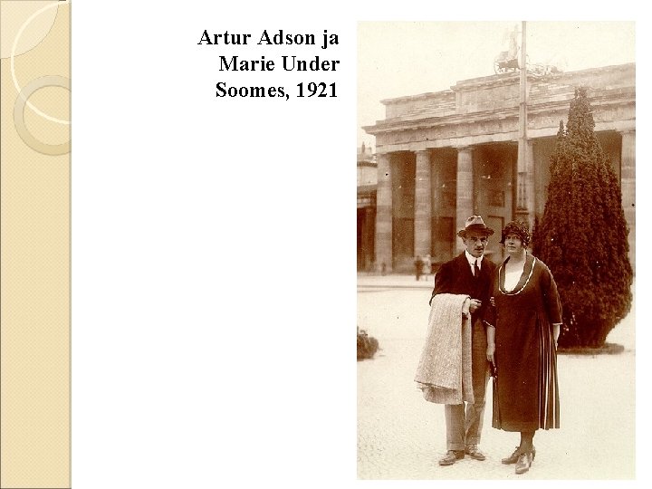 Artur Adson ja Marie Under Soomes, 1921 