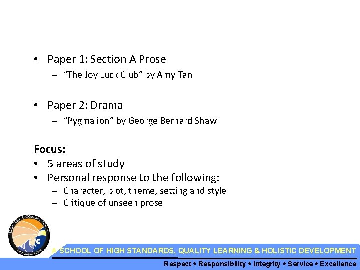  • Paper 1: Section A Prose – “The Joy Luck Club” by Amy