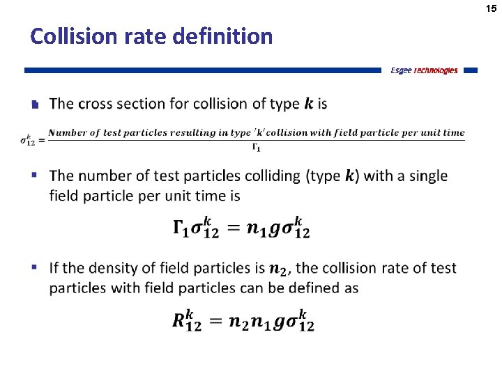 15 Collision rate definition § 