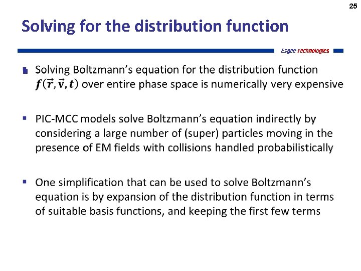 25 Solving for the distribution function § 
