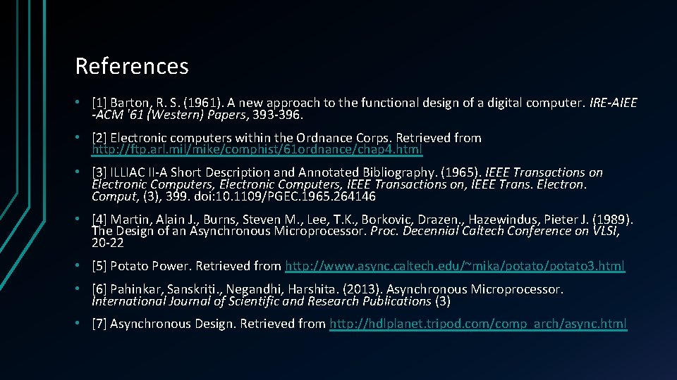 References • [1] Barton, R. S. (1961). A new approach to the functional design