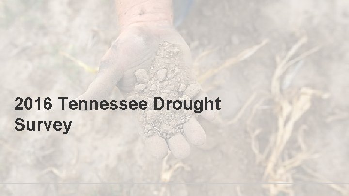 2016 Tennessee Drought Survey 