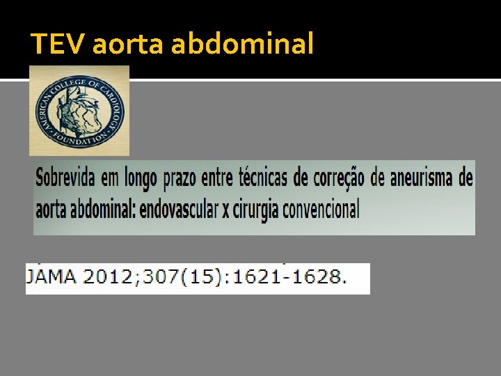 TEV aorta abdominal 