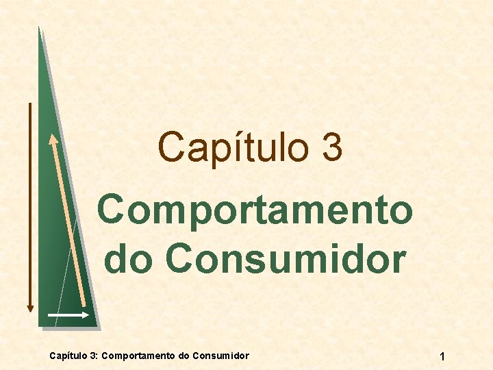 Capítulo 3 Comportamento do Consumidor Capítulo 3: Comportamento do Consumidor 1 