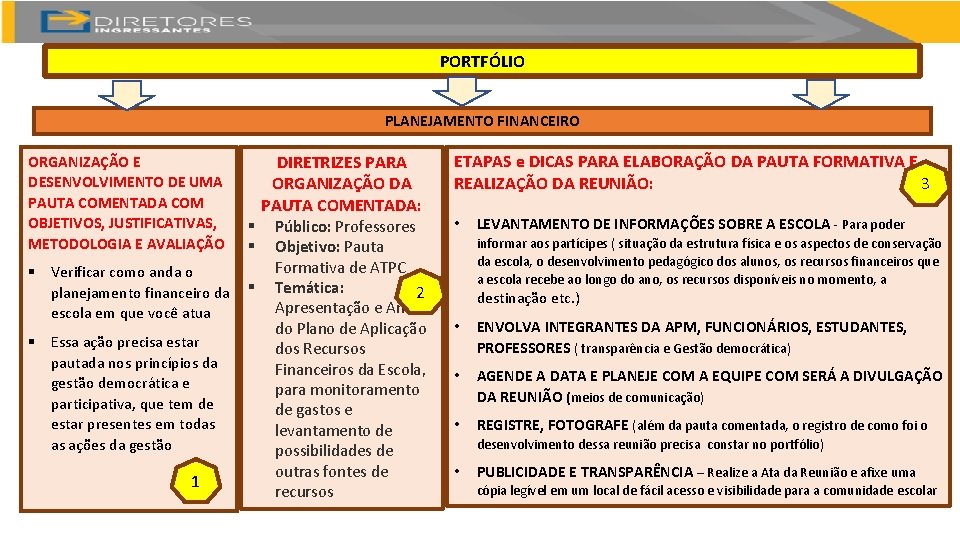 PORTFÓLIO PLANEJAMENTO FINANCEIRO ORGANIZAÇÃO E DESENVOLVIMENTO DE UMA PAUTA COMENTADA COM OBJETIVOS, JUSTIFICATIVAS, METODOLOGIA