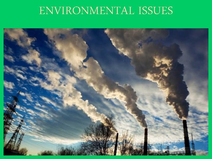 ENVIRONMENTAL ISSUES 