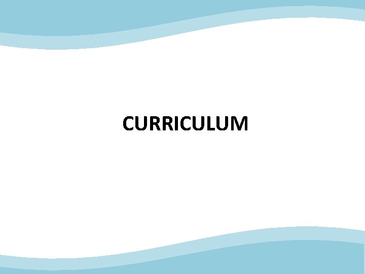 CURRICULUM 