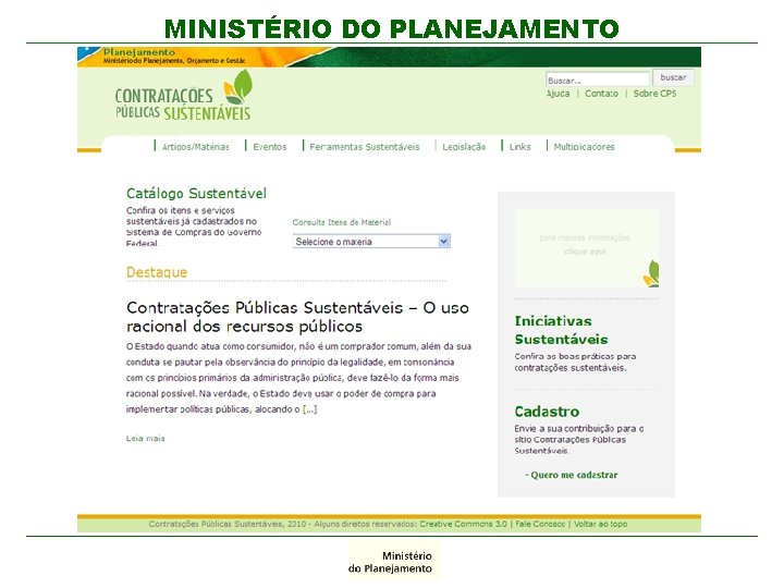 MINISTÉRIO DO PLANEJAMENTO 