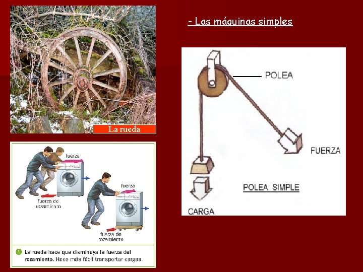 - Las máquinas simples La rueda - Las máquinas simples 