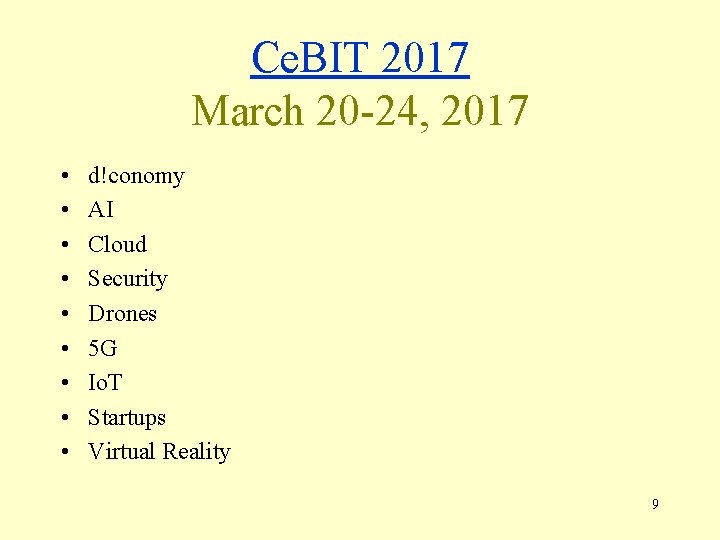 Ce. BIT 2017 March 20 -24, 2017 • • • d!conomy AI Cloud Security