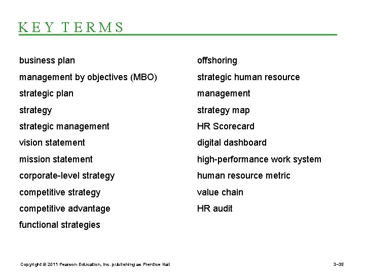 KEY TERMS business plan offshoring management by objectives (MBO) strategic human resource strategic plan