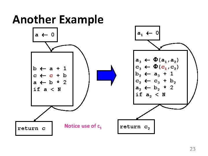 Another Example a 0 a 1 0 b c a if a a 3