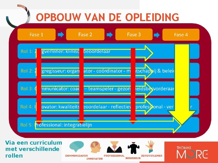 OPBOUW VAN DE OPLEIDING Via een curriculum met verschillende rollen 