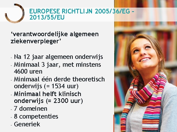 EUROPESE RICHTLIJN 2005/36/EG – 2013/55/EU ‘verantwoordelijke algemeen ziekenverpleger’ - - Na 12 jaar algemeen