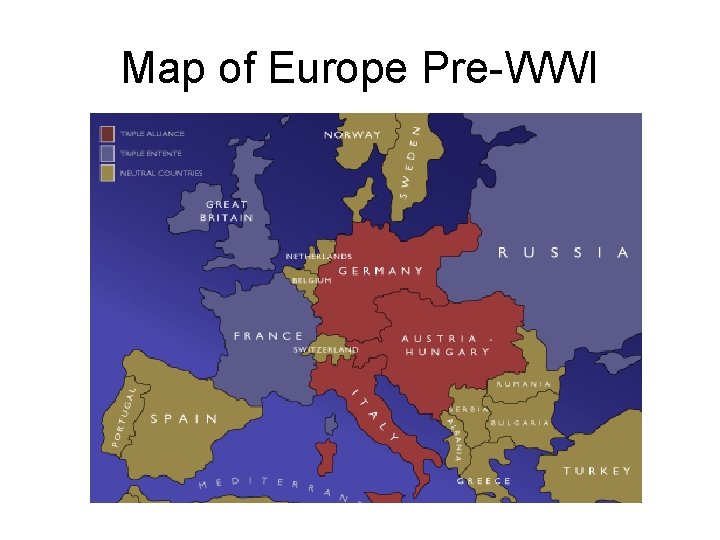 Map of Europe Pre-WWI 
