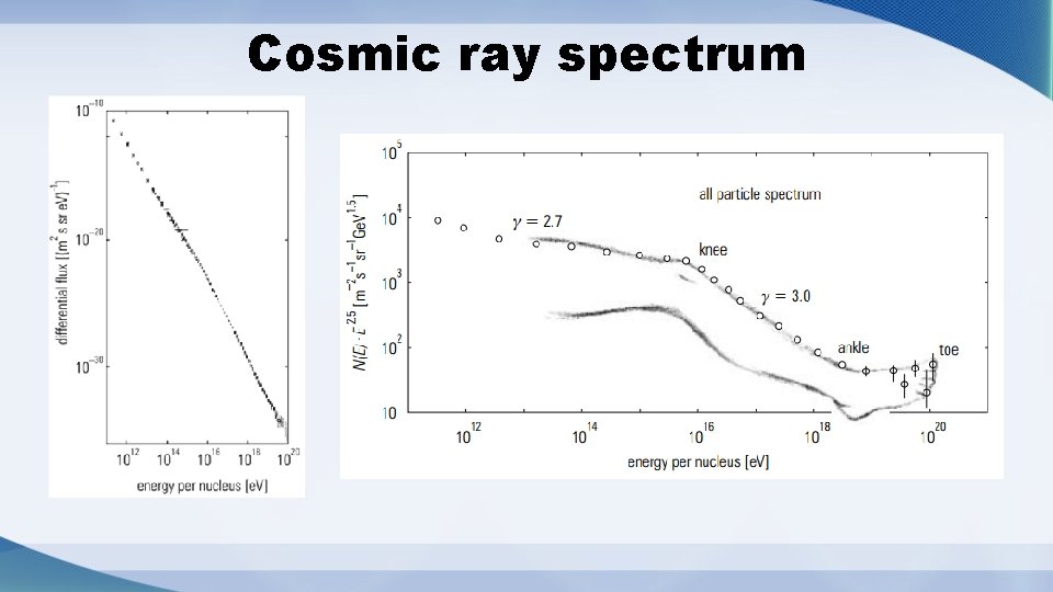 Cosmic ray spectrum. 