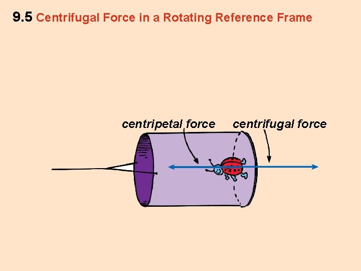 9. 5 Centrifugal Force in a Rotating Reference Frame centripetal force centrifugal force 