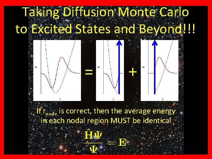 +? ? ? Why H Taking Diffusion 3 Monte Carlo to Excited States and