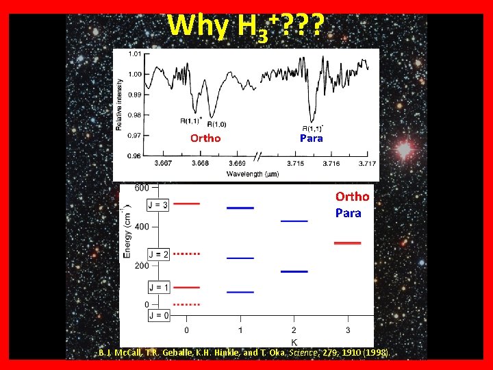 Why ? ? ? Why H 33++? ? ? Ortho Para B. J. Mc.