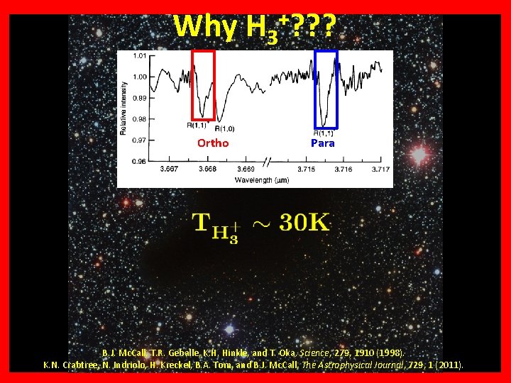 Why ? ? ? Why H 33++? ? ? Ortho Para B. J. Mc.