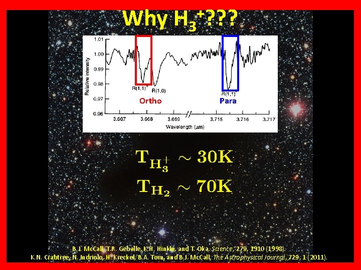 Why ? ? ? Why H 33++? ? ? Ortho Para B. J. Mc.