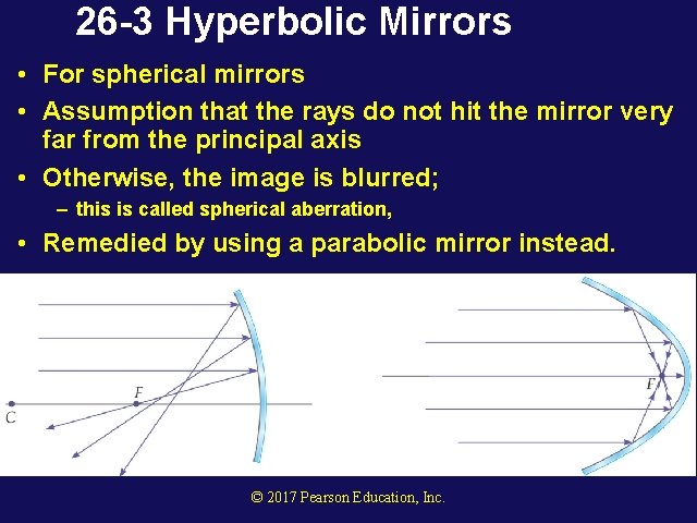 26 -3 Hyperbolic Mirrors • For spherical mirrors • Assumption that the rays do