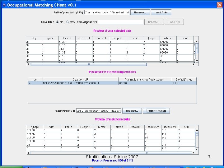 Stratification - Stirling 2007 7 