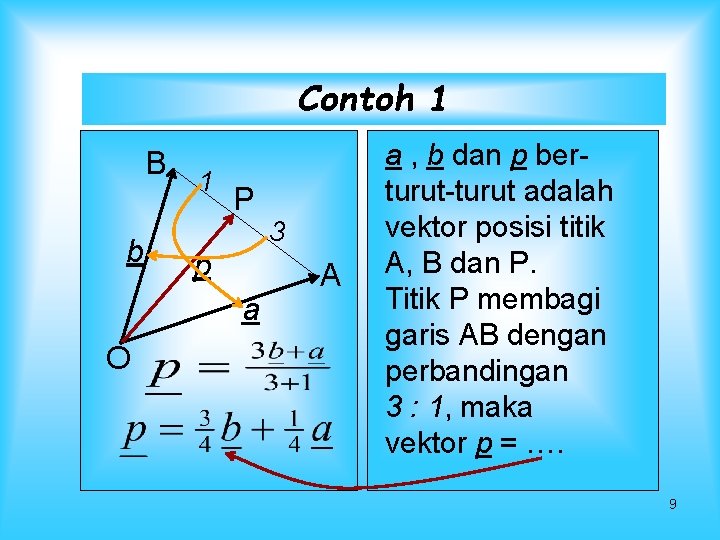 Contoh 1 B b 1 P p a O 3 A a , b