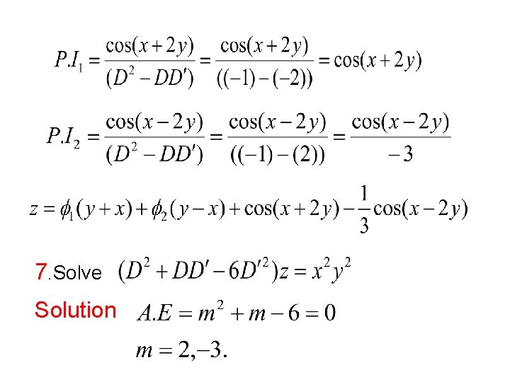 7. Solve Solution 