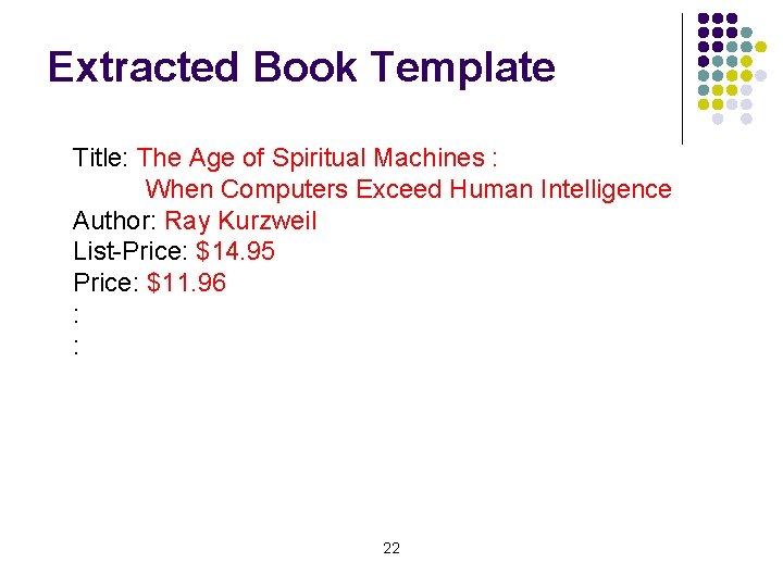 Extracted Book Template Title: The Age of Spiritual Machines : When Computers Exceed Human