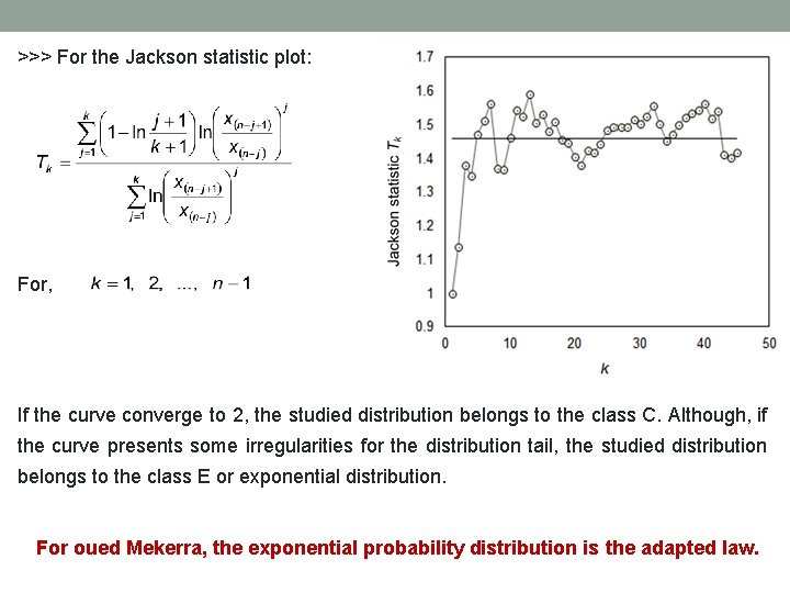 >>> For the Jackson statistic plot: For, If the curve converge to 2, the