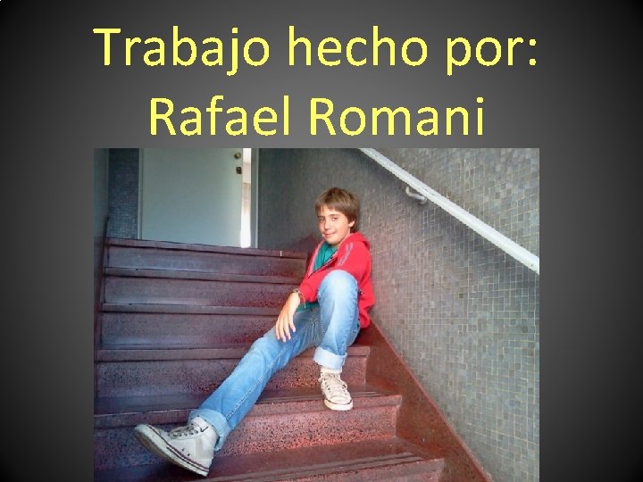 Trabajo hecho por: Rafael Romani 
