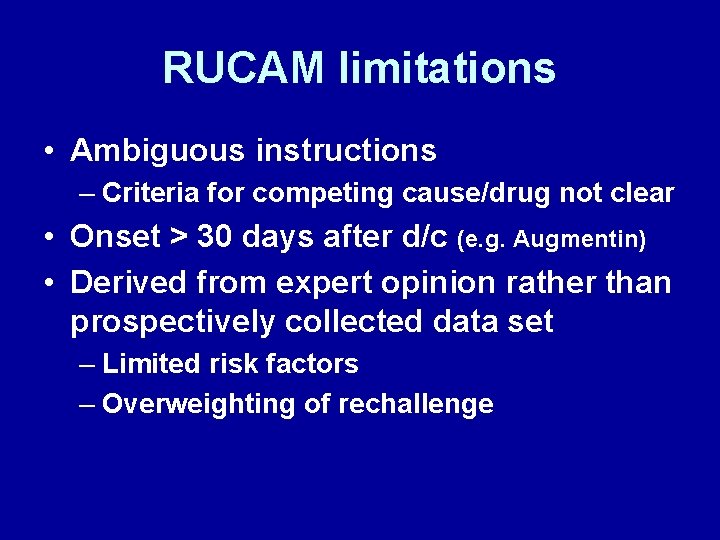 Rucam Causality Assessment in Drug Induced Liver Injury FDA