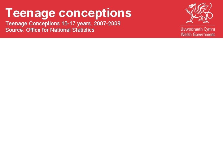 Teenage conceptions Teenage Conceptions 15 -17 years, 2007 -2009 Source: Office for National Statistics