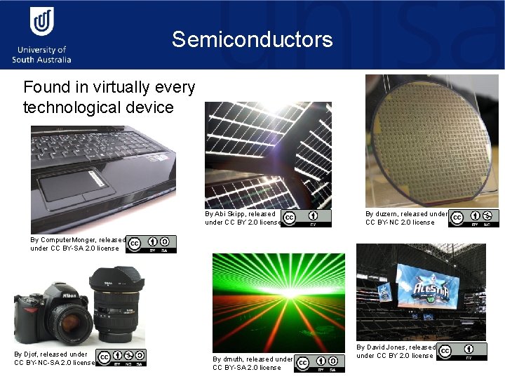 Semiconductors Found in virtually every technological device By Abi Skipp, released under CC BY