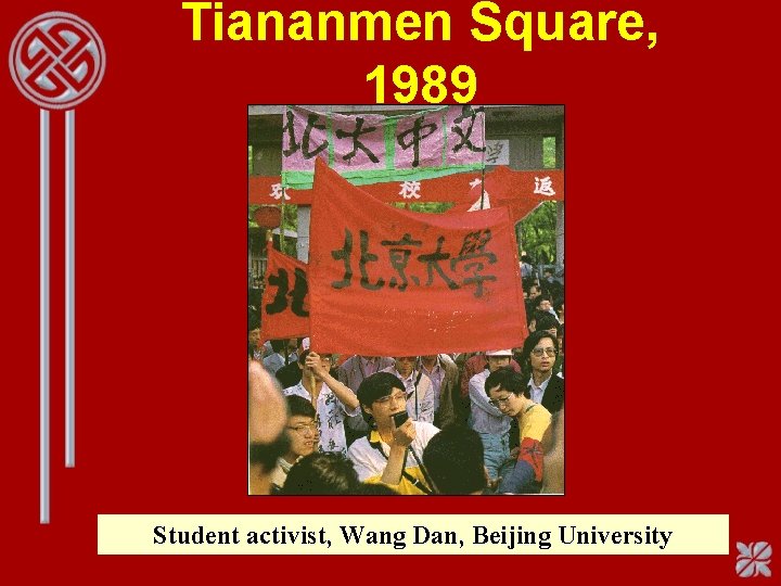 Tiananmen Square, 1989 Student activist, Wang Dan, Beijing University 