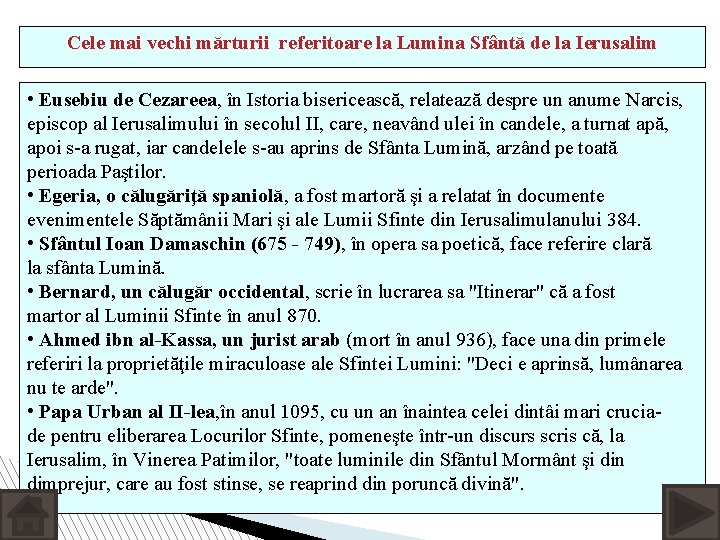 Cele mai vechi mărturii referitoare la Lumina Sfântă de la Ierusalim • Eusebiu de