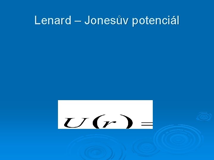 Lenard – Jonesův potenciál 