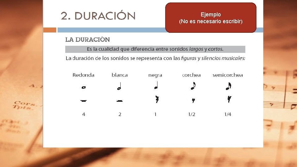 Ejemplo (No es necesario escribir) 