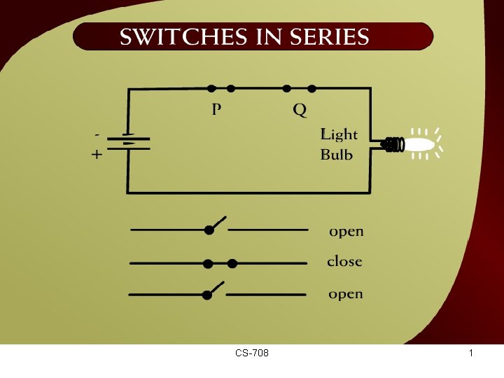 Switches in Series – (6 - 1) CS-708 1 